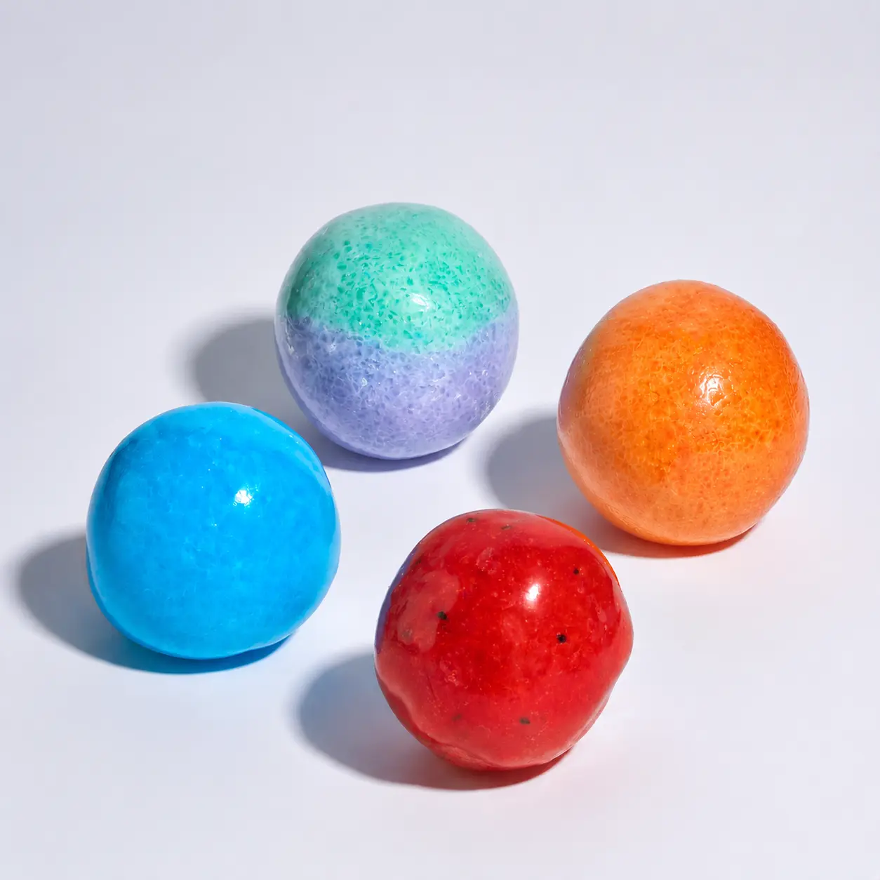 BAMSQUISHY Handmade Crunchy Squishies Orange And Watermelon Stress Ball Soft Squeeze Ball, Fidget Toy for Kid&Adult Office Anxiety Fidget Toy, Decompression blue Squeeze Balls