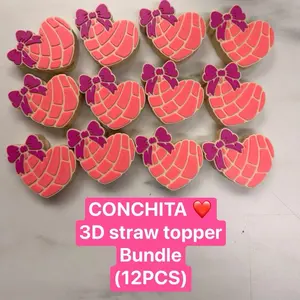 CONCHITA HEART 3D strawtoppers (12PCS) set