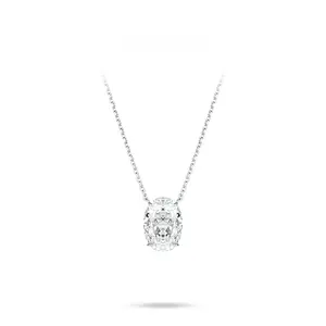 VAMERAY #3220 10 Carat Oval Cut Solitaire Pendant Necklace