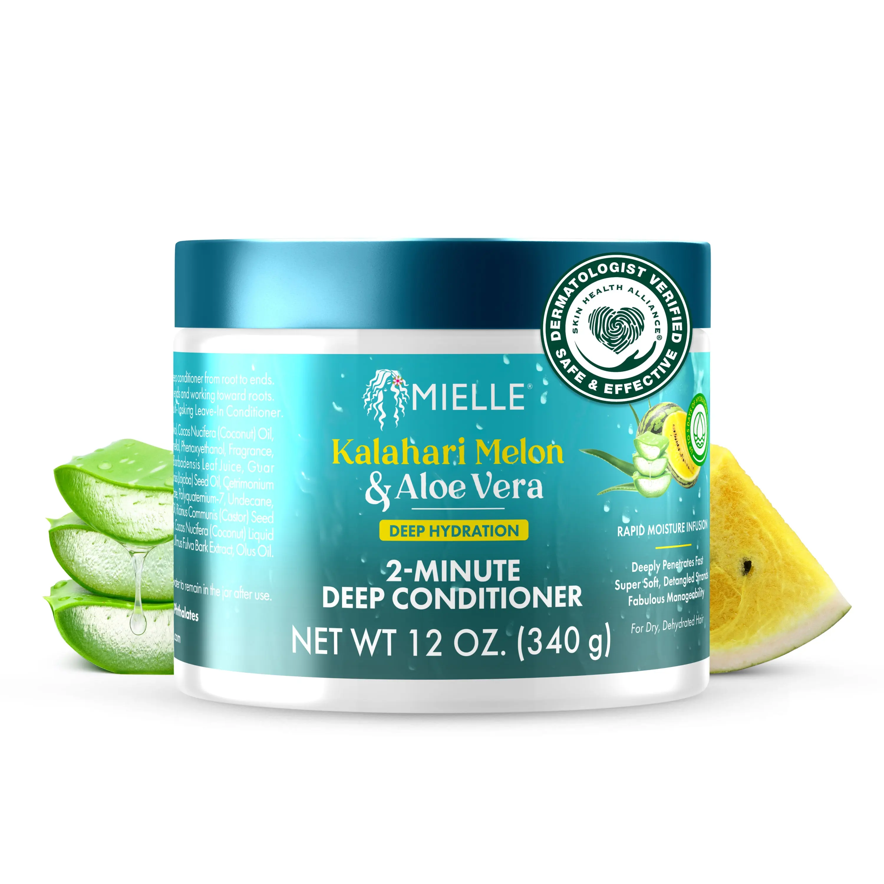 Kalahari Melon & Aloe Vera Deep Hydration 2-Minute Deep Conditioner Intensive Haircare Moisture