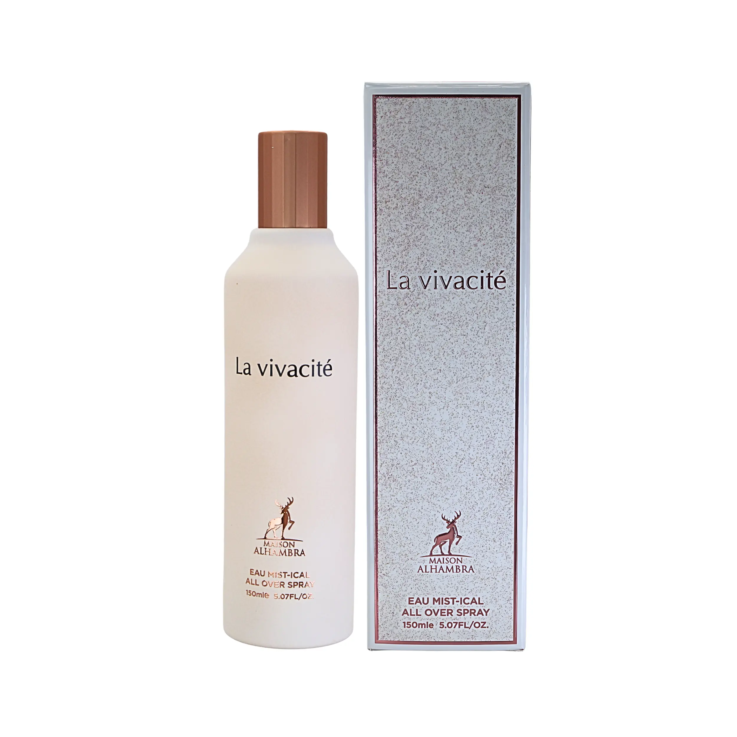 Maison Alhambra La Vivacité All Over Spray, Long-lasting Aromatic Floral Fragrance with Jasmine, Praline & Vanilla Notes, Daily Wear Body Perfume, 150ml, Captivating Fragrance, Daily Wear Fragrance