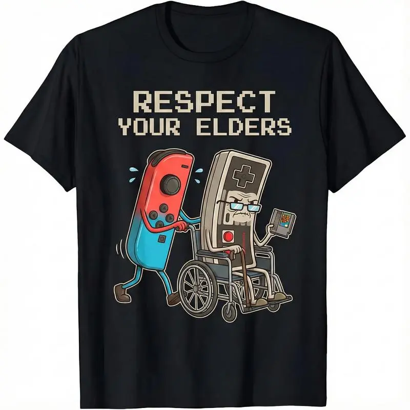 Funny Retro Gamer Graphic Tee🎮 Soft Cotton Vintage Console T-Shirt, Old School Gaming Lover Shirt for Men & Women, Unique Humor Design, Casual Streetwear Outfit, Trendy OOTD, Viral TikTok Fashion, Perfect Gift for Gamers, Cool Everyday Tee