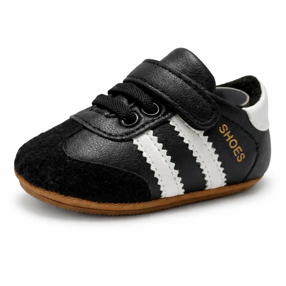 Baby Classic Retro Sneakers | Toddler First Walking Shoes (0-18 Months) | Soft Sole Infant Trainers | Vintage Running Style