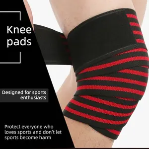 Sports Knee Pads for Squats and Weightlifting, Competition Nylon Bandage Knee Pads, Fitness Protective Gear, Weightlifting Knee Support Straps, Knee Pads Protect, Perform, And Power Through Every Workout
