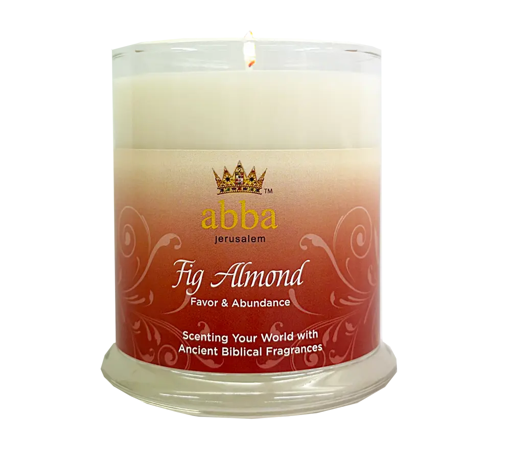 10oz Fig & Almond Fragrance Glass Candle - Aromatic Freshener for Home Decor & Home Supplies