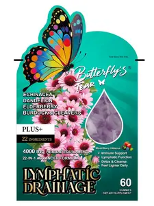 Butterfly's Tear 22-in-1 Herbal Gummies - Supports Natural Lymphatic Drainage & Immune Health - 60ct Mixed Berry Supplement for Daily Wellness