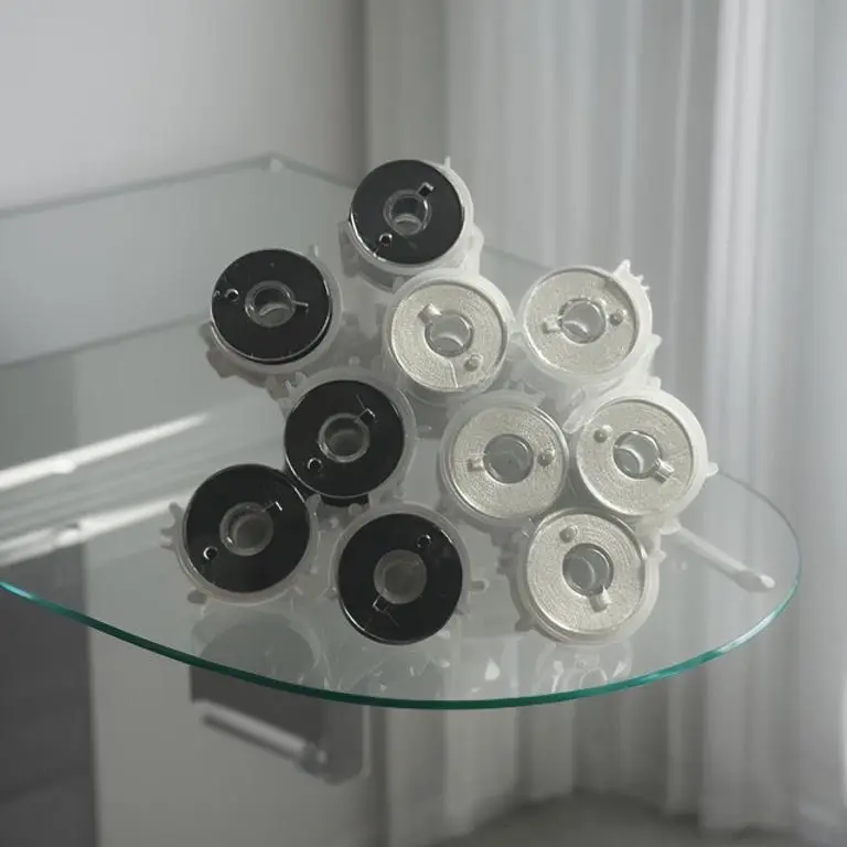 10 Bobbins Black and White for Crafting Projects for sewing
