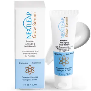 NextLeap Skincare GLOW Serum - 10% Tranexamic Acid, Niacinamide & Copper Peptides - Anti-Aging, Brightening, Anti-Wrinkle Formula - 30 mL