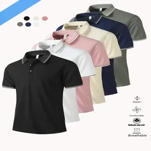 Men's Summer Slim-Fit Shirt - Ice Silky Seamless Striped Collar, Multi-Color Options, Breathable & Machine Washable for Business, Travel, Work, Dating Home Wear