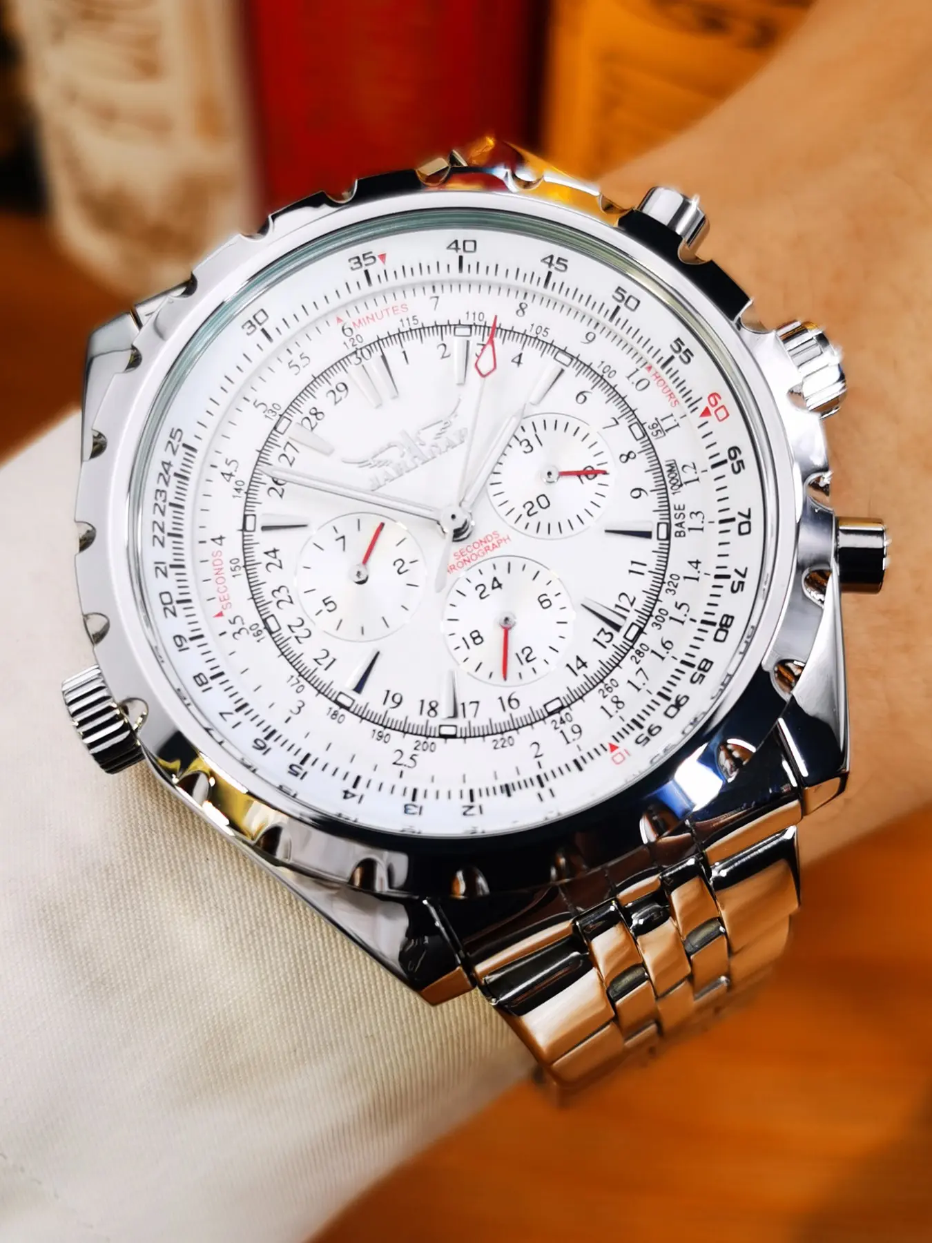 1pc Sports Multifunctional Automatic Mechanical Watch for Men Date Week Display Stainless Steel Strap Top Brand Fashion Business Mens Watches Trendy Multifunctional Fashionable Stylish Watch