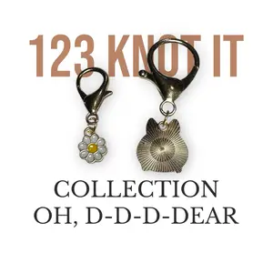 Oh D-D-D-Dear - set of 2 - 1 large & 1 medium clasp stitch markers for crocheting