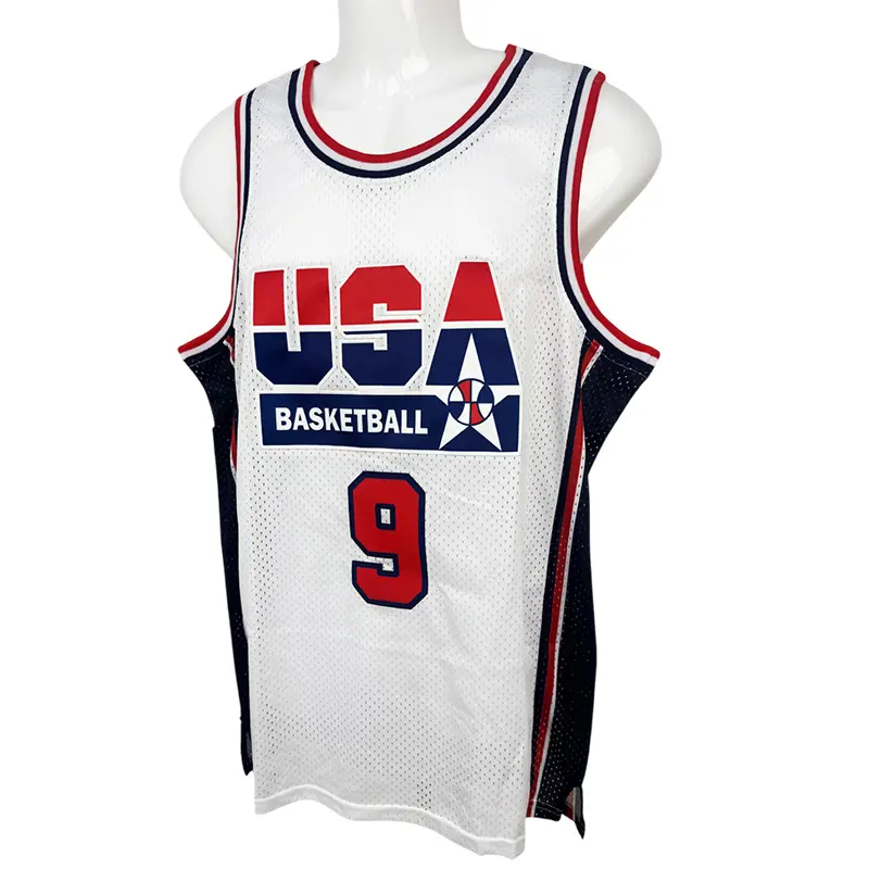 Youth's Basketball Jersey 1992 USA 9# Sewing Embroidery Cheap High Quality Outdoor sportswear Mesh Breathable 2025 New hot selling, shipped from the United States, Customized Jersey, Personalized Jersey