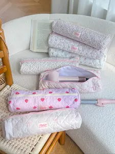 Bowknot Hair Dryer Storage Bag, Floral Pattern Curling Iron Organizer, Portable Travel Makeup Bag, Multi-Functional Cosmetic Pouch, Handheld Cosmetic Pouch, Cosmetic Travel Bags