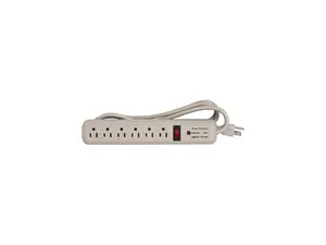 Strip Surge Protector,1080 Joules, 6 Outlets, 6' Cord, Putty CCS25102