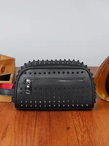 Men's Business Studded Decor Clutch, Fashionable Zipper Clutch Bag for Daily Commuting Use, Casual Trendy Versatile High-quality Daily Commuting Bag, Elegant Clutch, Wallet Clutch