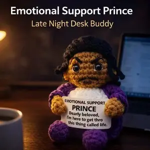 Emotional Support Crochet Doll – Handmade Desk Companion Gift