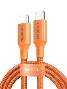 UGREEN USB C to USB C Cable, 100W 1-Pack USB C Charger Cable for iPhone 17/17 Air/17 Pro/17 Pro Max/16, MacBook Pro, iPad Pro, Dell XPS, Samsung Galaxy S25/S24/S23 Ultra, Switch, Pixel, 3.3FT Orange