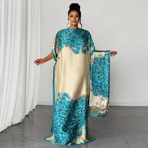 Women's Peacock Printed Shawl and Scarf Set - Fashion Accessories for Women, Beachwear, Resort Wear, Coordinated Styling
