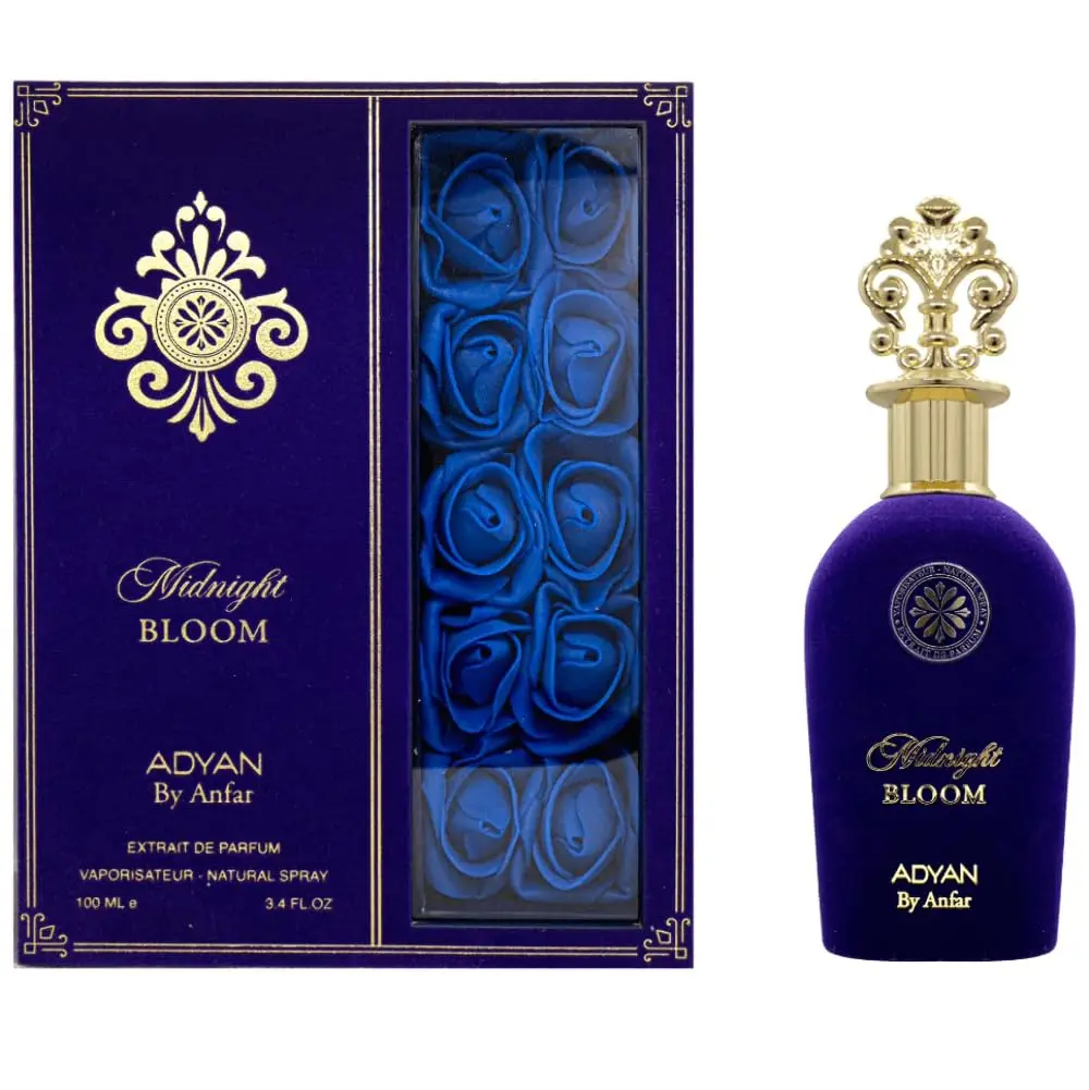 Adyan Midnight Bloom Extrait Perfume for Women - 100ml (3.4oz) - Luxurious Unisex Eau de Parfum with Gardenia and Vanilla Notes - Long Lasting Fragrance