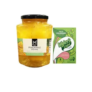 Viral Pineapple Spears & Wyler Pickle Lemonade Drink Mix Bundle - 1 Jar of Pineapple Spears, 1 Box of Wyler Pickle Lemonade Fruit Beverage Mix