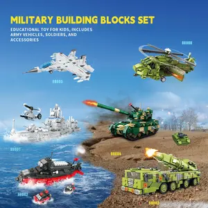 Ultimate Gift for Boys, Military Blocks Kit, Cool Realistic Design, Great Value Building Block Toys, Unisex Playset