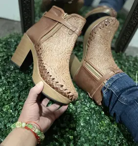 Leather Bootie Brown