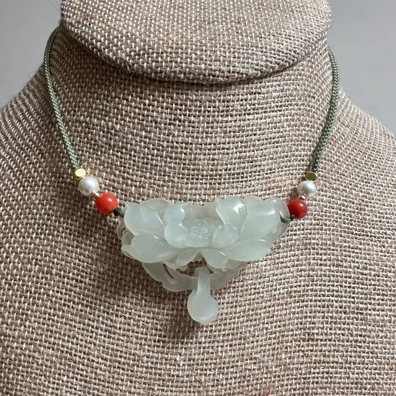 Certified Natural Nephrite Jade Pendant Necklace | Fine Carving | Elegant & Timeless