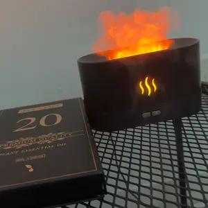 Colorful Flame Air Aroma Diffuser Humidifier with Essential Oils, Long-Lasting Scents, 7 Flame Colors Noiseless Essential Oil Diffuser for Home, Office, Yoga #GLOBAL PICKS