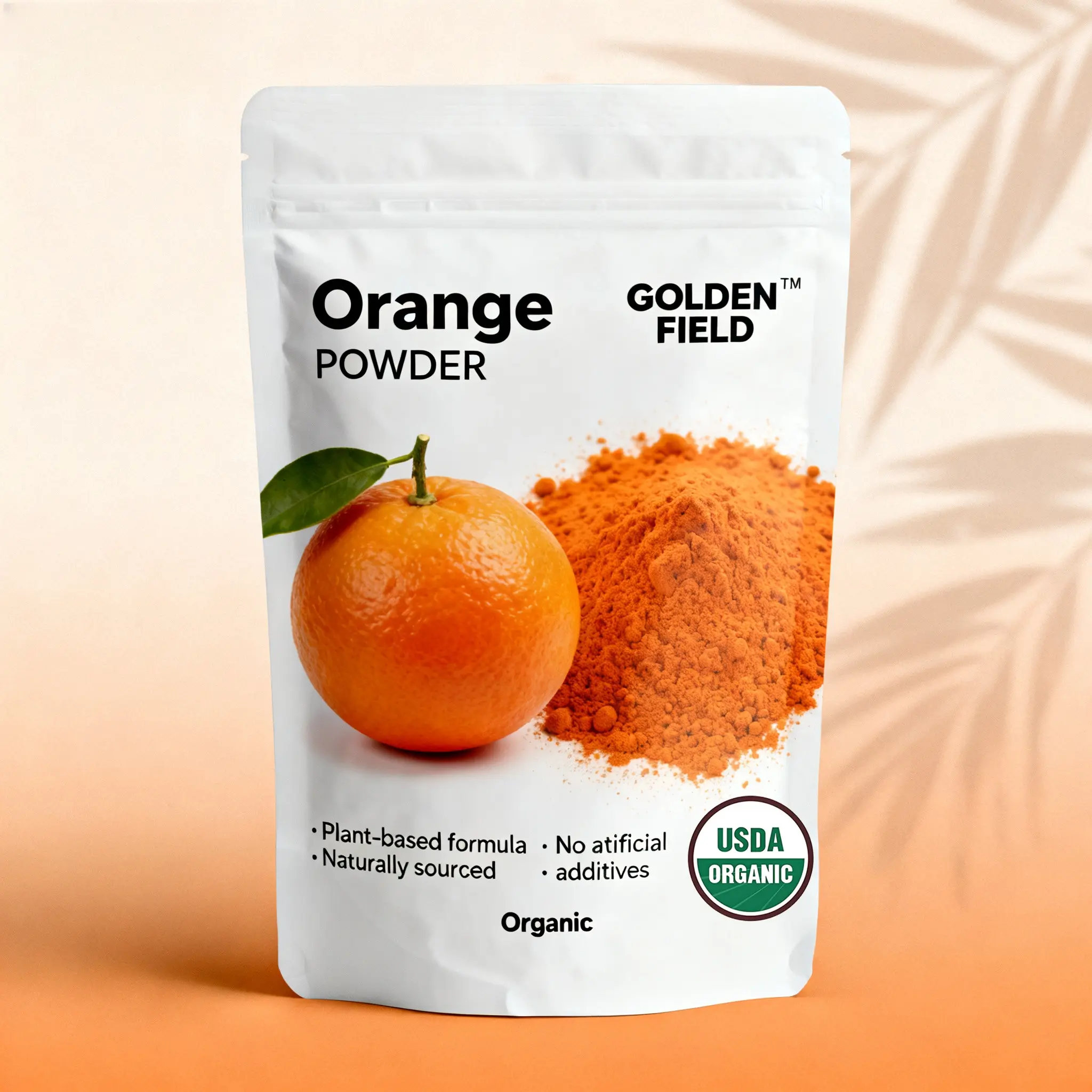Certified Org. Organic Orange Powder Beverage, 6.35oz Natural Plant-Based Hydration Powder, Refreshing Flavor from Sun-Dried Oranges