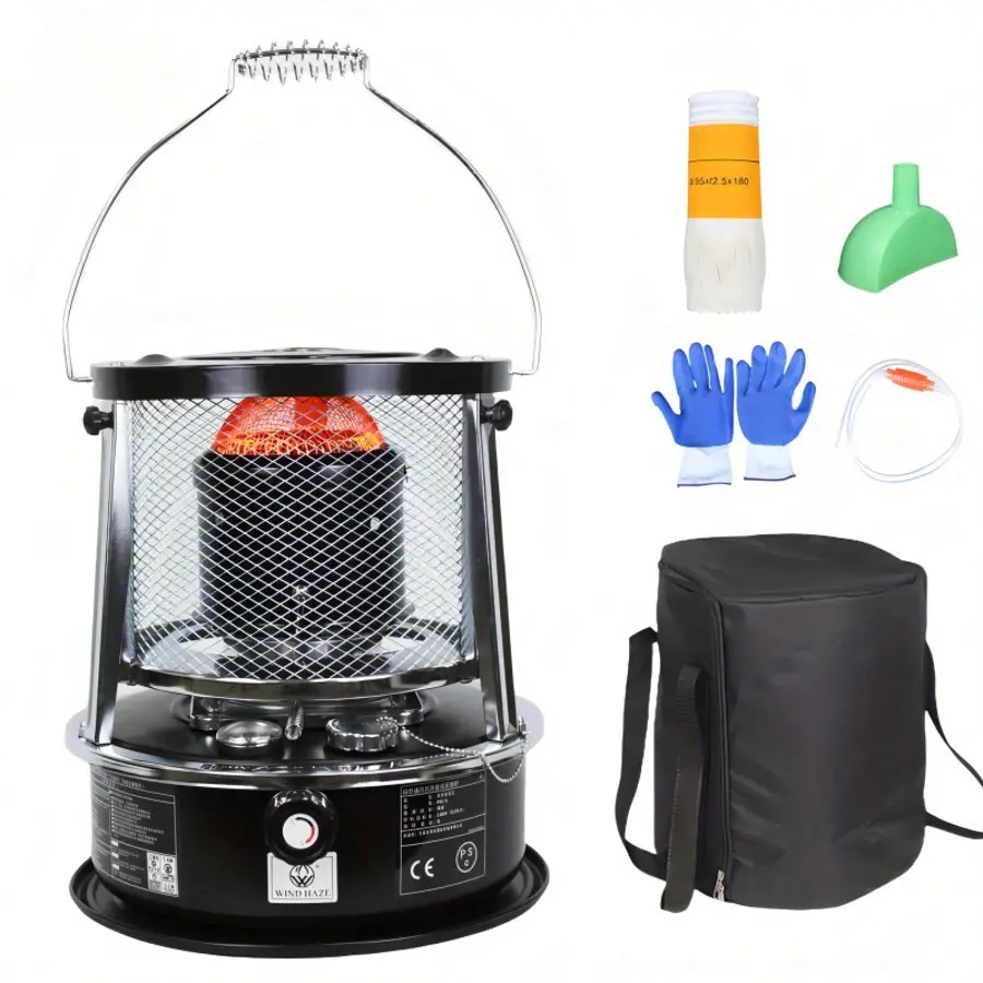 9000 BTU Kerosene Heater & Stove For Outdoor Use |   Portable 1.22gal Camp Tent Heater Ideal For Ice Fishing, Hunting, Hiking, Outdoor Survival Emergencies & Patio Use