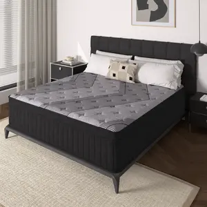 Upgraded Hybrid Mattress 12" Queen & 14" King Cooling Gel Memory Foam Pocket Springs Medium Firm Motion Isolation Pressure Relief Hotel Luxury Edge Support CertiPUR-US Bed-in-a-Box