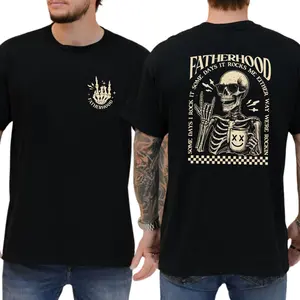 MAPTEES Fatherhood Graphic Tee, Cool Dad T-shirt For Men, Funny Skeleton Daddy Shirt, Funny Dad Life Men Tee, Gift For Dad, Father's Day Gifts