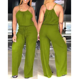 Women's Strap Drawstring Casual Jumpsuit