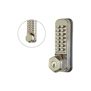 Codelocks CL290 Mechanical Door Lock - Light Duty, Grade 2, Optional Finish, Back-to-Back, Dual Backset Tubular Latch with Key Override for Home, Schools, Care Homes, Hospitals