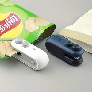 Two-In-One USB Rechargeable Snack Bag Sealer, Mini Plastic Heat Seal Machine, Portable Food Preserver, Freestanding Design