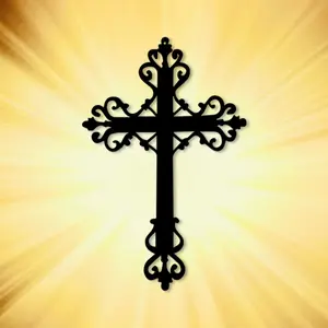 1 piece of large retro iron cross wall art, rust proof metal prayer statue mural, suitable for church and outdoor courtyard decoration, Christmas season decoration, Christian family gifts, religious murals