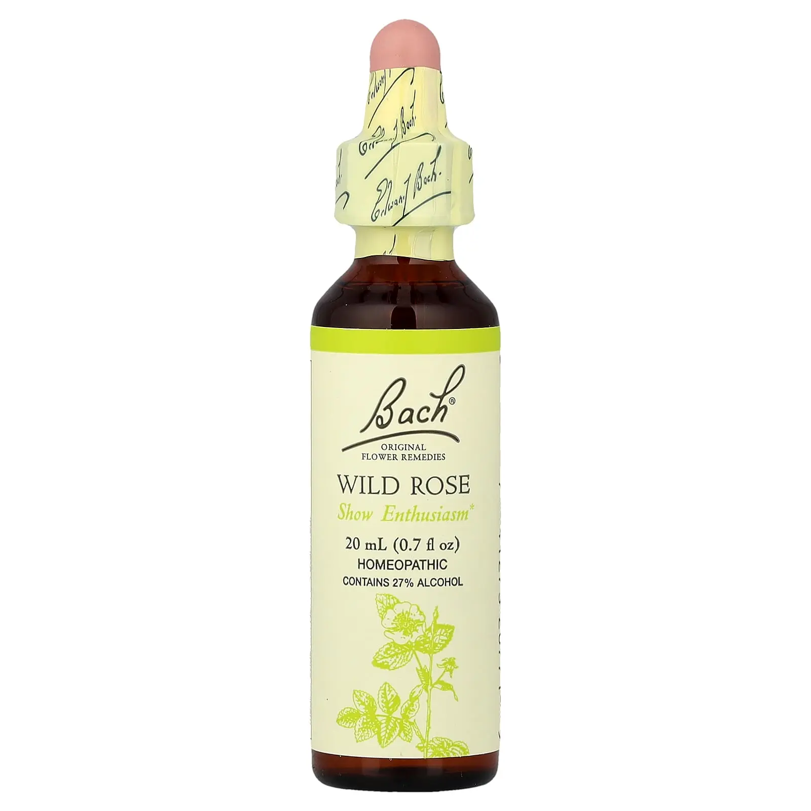 Bach Original Flower Remedies, Wild Rose, 0.7 fl oz (20 ml)
