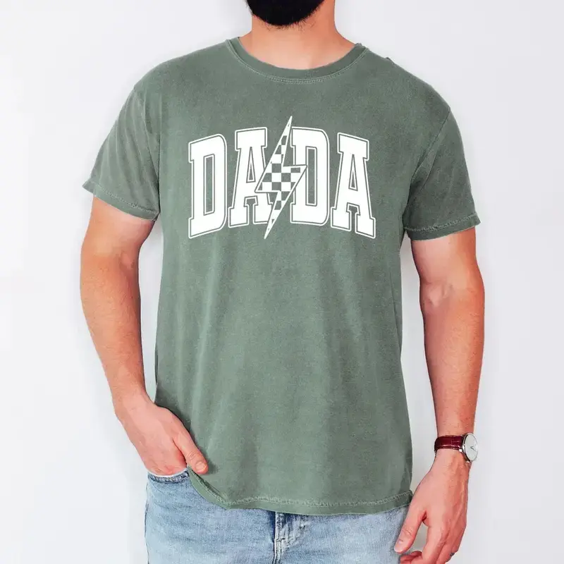 Comfort Colors Checkered Dada T-Shirt, Father's Day Gift, Dada Shirt, Gift For Dad, Dada Gift, Retro Dada Shirt, Father's Day Shirt