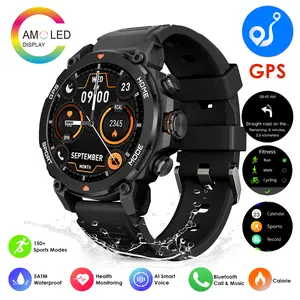 AURAFIT G6 Smartwatch AMOLED Display ChatGPT AI Assistant 5ATM Waterproof Bluetooth Calls 150+ Sports Modes Heart Rate SpO2 Monitor Sleep Tracking GPS Unisex Design Perfect Gift