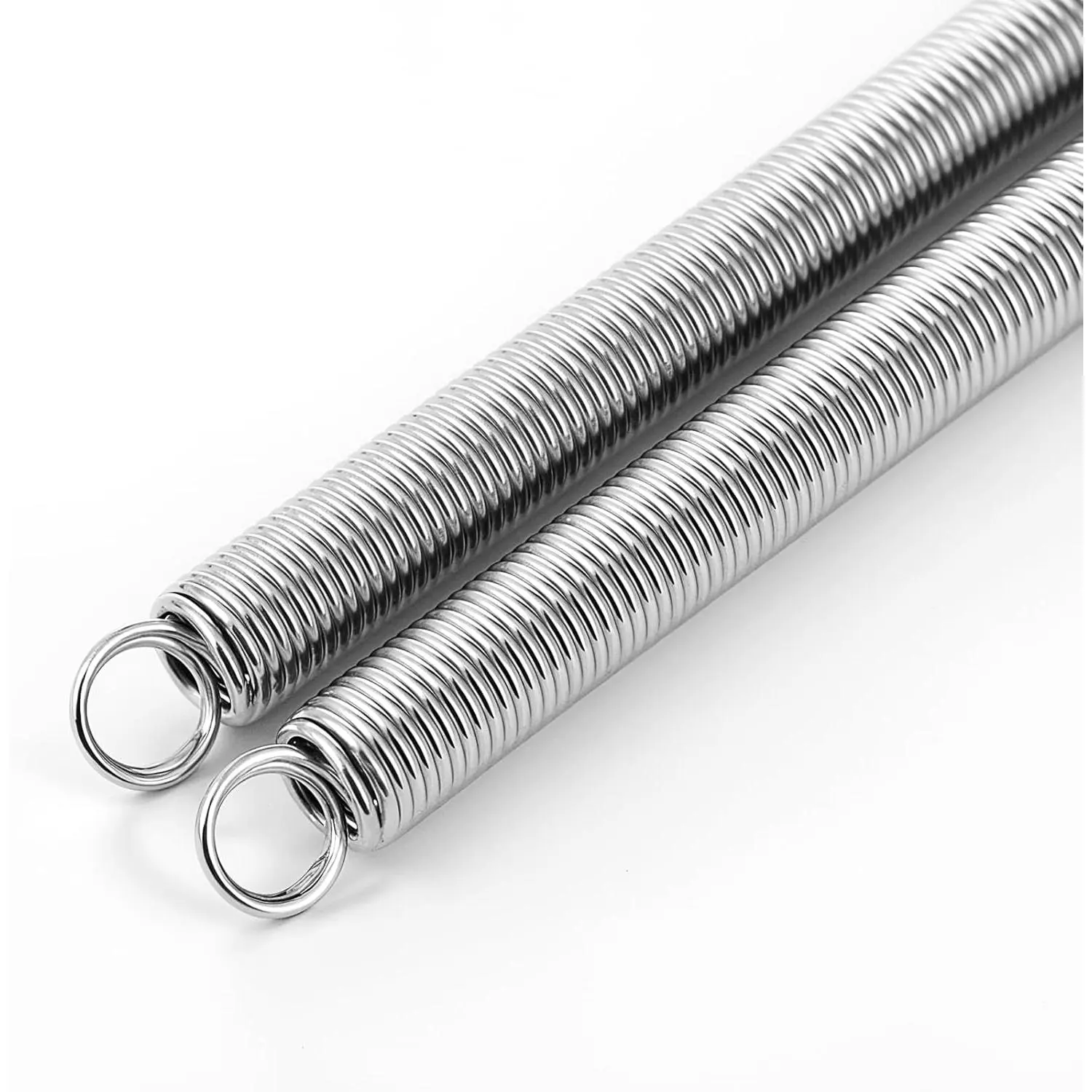 20in Metal Screen Door Spring, 2-Piece Long Extension Hardware - Automatic Close Replacement for Lightweight Windproof Doors