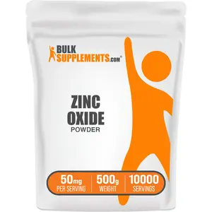BulkSupplements - Zinc Oxide Powder - Eye Health - Immune - 100g-1kg - 50mg per Serving