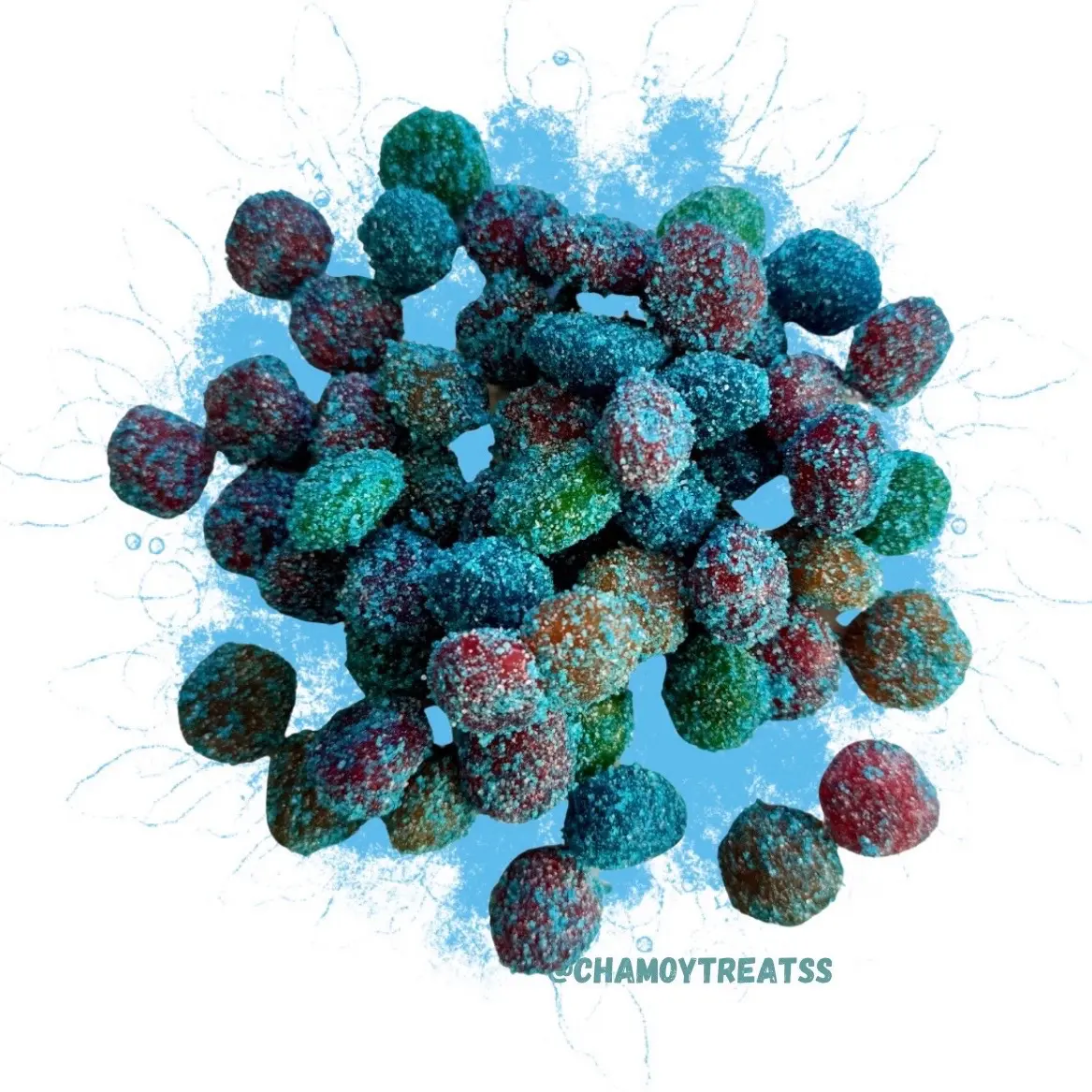 Trending Sour Blue Raspberry Gushers - Sweet Candy