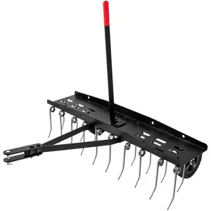 40inch Tow Behind Dethatcher with 20 Spring Steel Tines,Lawn Sweeper Garden Grass Tractor Rake Removes Thatch from Large Lawns, Riding Lawn Mower Attachments for Outdoor Yard Tools Lawn Care