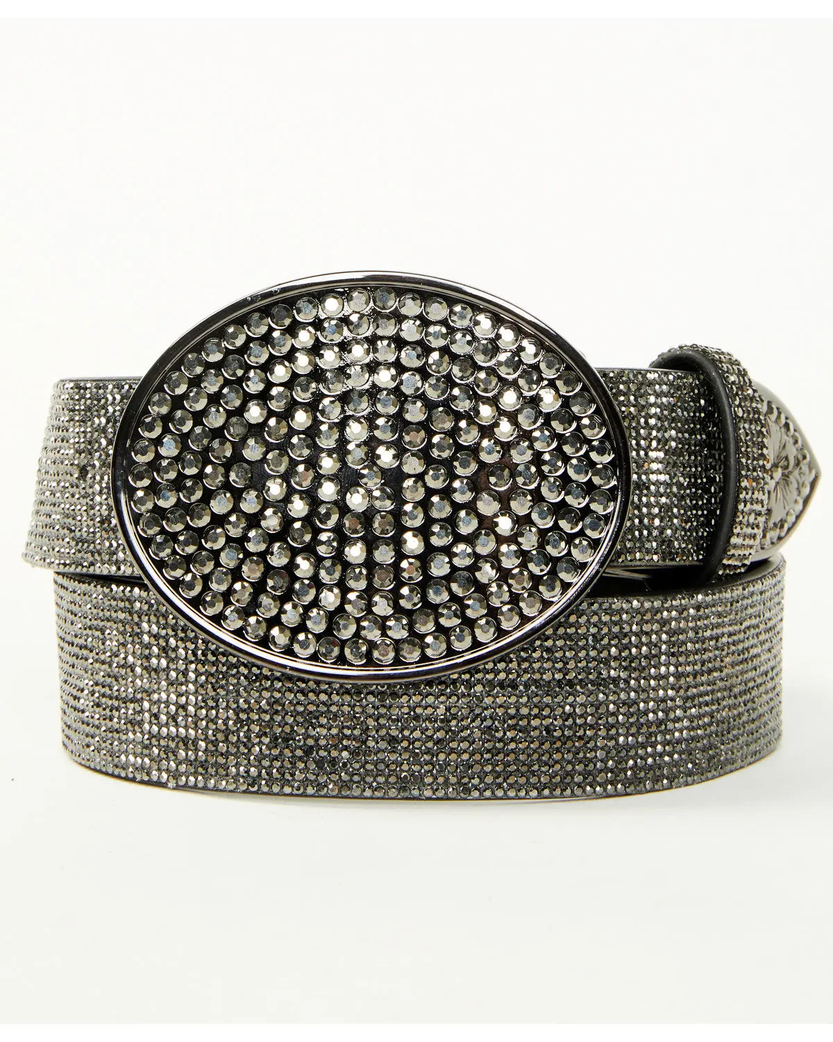 Lovell Rhinestone Oval Buckle Belt