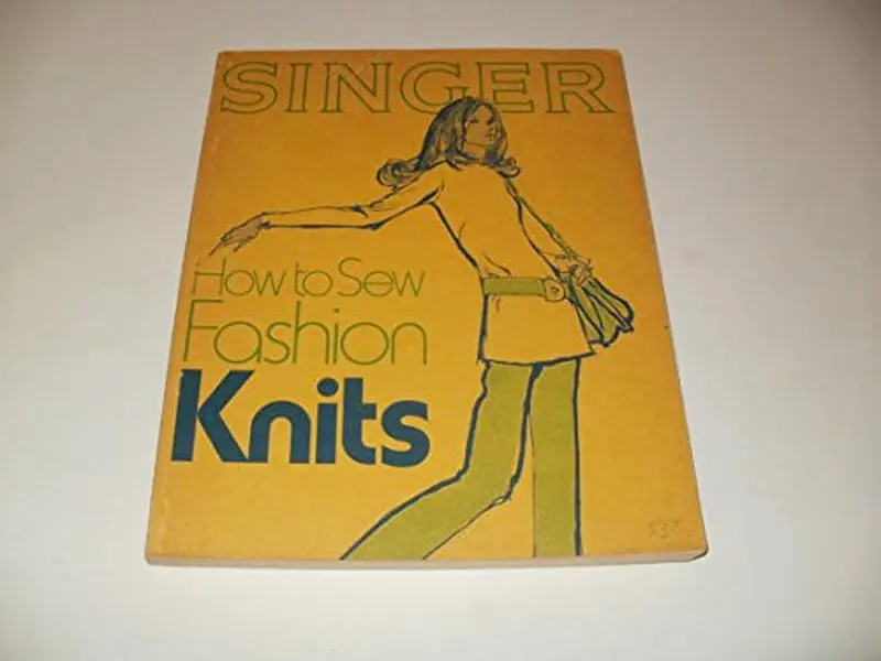 Used Singer Manual Sewing Instructions Book - Vintage "How to Sew Fashion Knits" (Paperback, 152pp), Lightweight