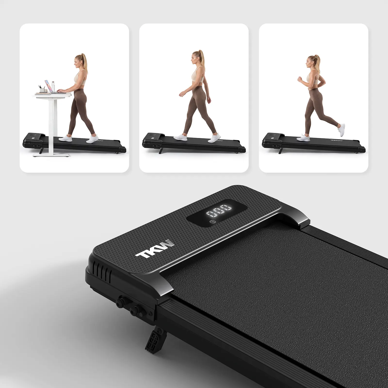 TKW Walking Pad  with5% Incline,Under Desk Treadmill, 2.5HP Low-Noise Treadmill with Remote Control Home Gym Equipment