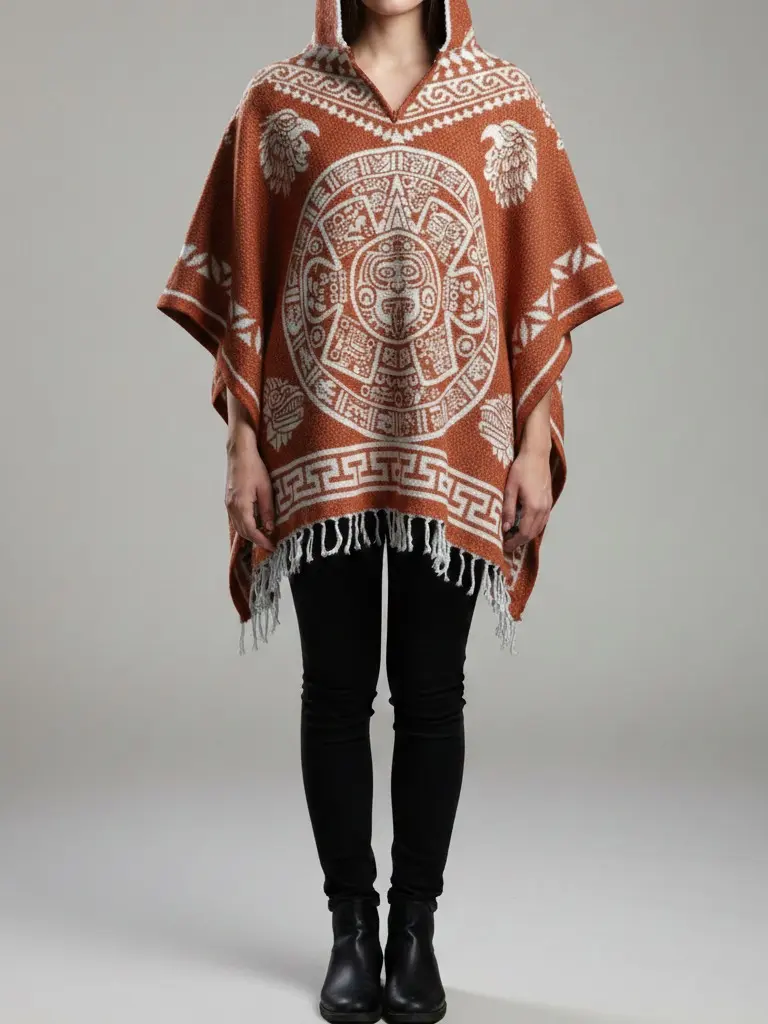 Calendario Poncho - Classic Design, Multiple Color Options, Soft Comfortable Fabric, Stylish Cover-up, Versatile for Casual Outings & Picnics, Multifunctional Home Raincoat Shawl with Style