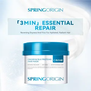 Spring oringin Caviar Collagen Hair Mask: Intensive Repair Treatment for Damaged, Dry Hair - Controls Frizz & Deep Hydration①