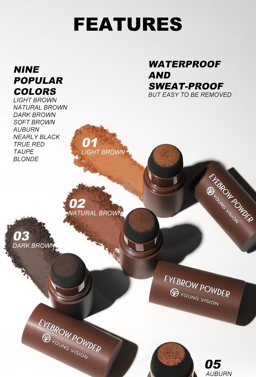 YOUNG VISION Eyebrow & Hairline Contour Kit Eyebrow Powder Pen Stamp Natural Daily Commuter Makeup