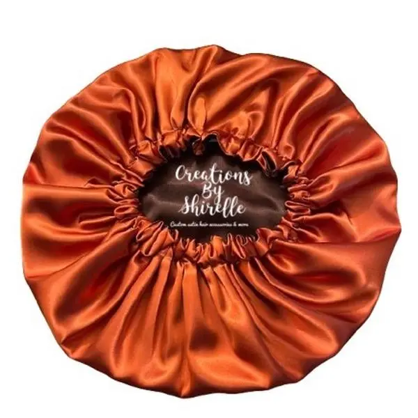 Creations By Shirelle Solid Reversible Satin Bonnet for Hair Protection Against Damage and Frizz Gentle on Hair Moisturizing and Heat Resistant